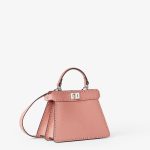 FENDI Peekaboo ISeeU Petite Mauve powder pink Selleria bag with 306 hand-sewn topstitches - Image 4